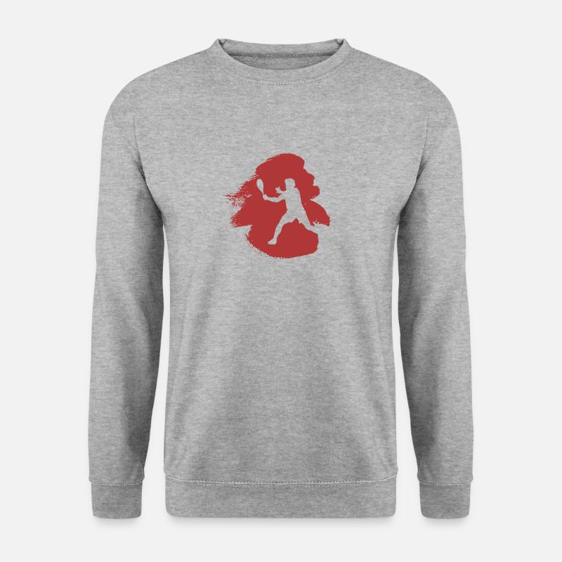 Squash Spieler Squash Squashspieler - Unisex Pullover - Weißgrau meliert