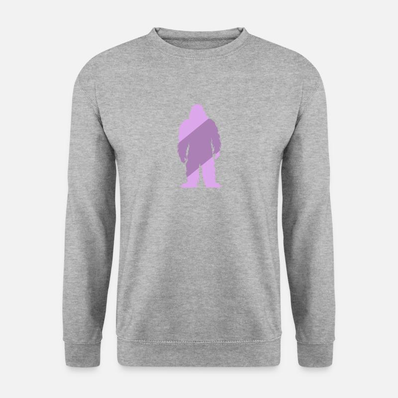Lochness Big foot Lochness - Unisex Pullover - Weißgrau meliert
