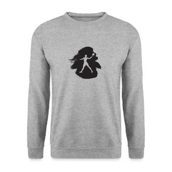 Beachball Beach Tennis Strandtennis - Unisex Sweatshirt - salt & pepper - Front - Alina (178cm) & Michal (187cm)