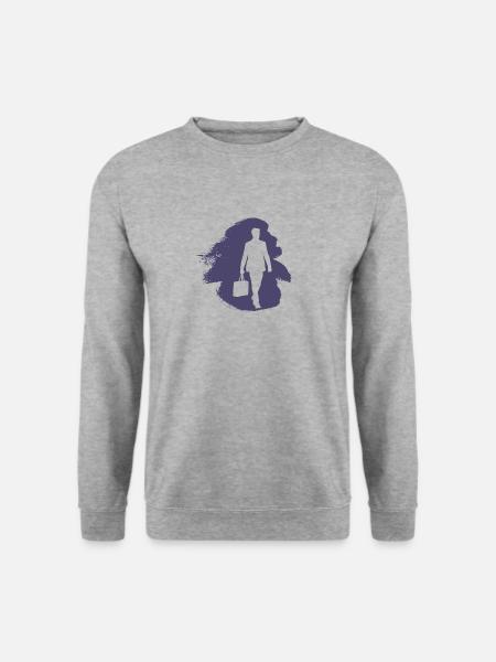 Banken Börse Bänker - Unisex Pullover - Weißgrau meliert