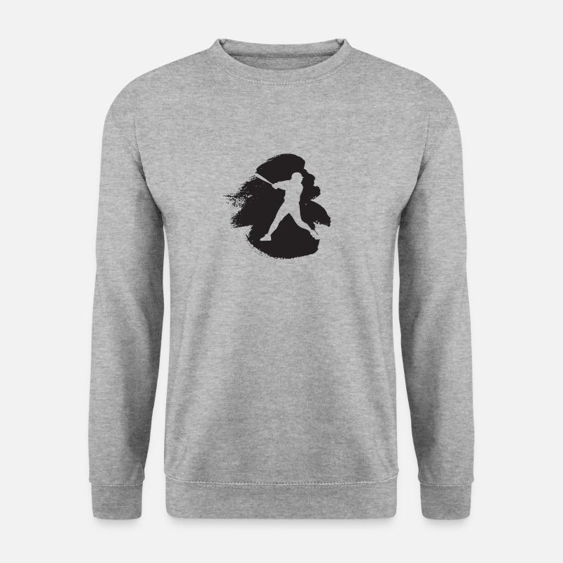 Baseball Pitcher Softball - Unisex Pullover - Weißgrau meliert