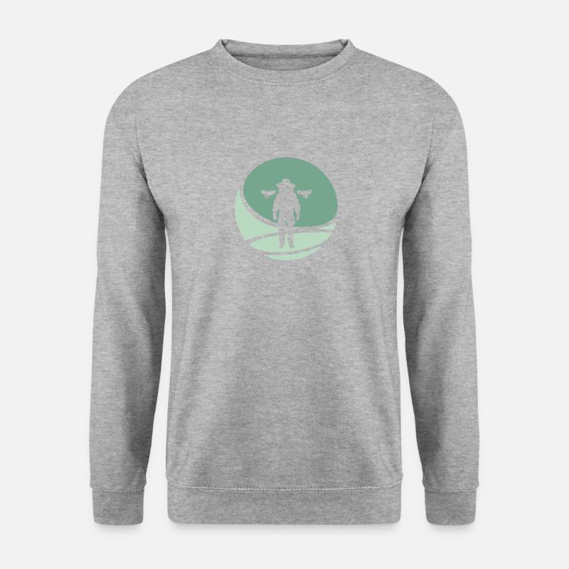 Biene Imker Imker - Unisex Pullover - Weißgrau meliert