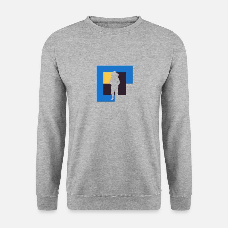Imker Honigbiene Beekeeping - Unisex Pullover - Weißgrau meliert