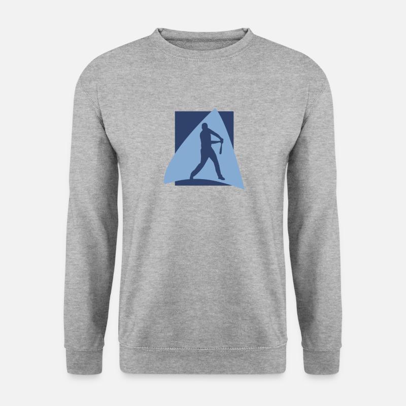 Baseballer Baserunning - Unisex Pullover - Weißgrau meliert