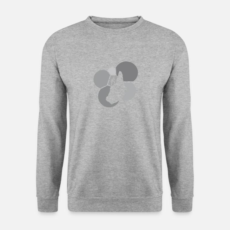 Kletterwand Kletterer Klettern - Unisex Pullover - Weißgrau meliert