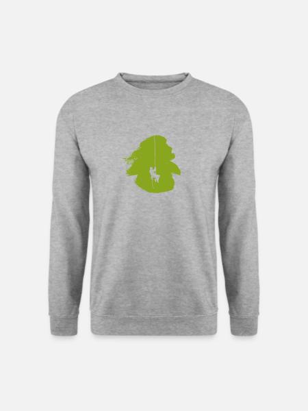 Bergsteigen Bergsteiger Klettern - Unisex Pullover - Weißgrau meliert