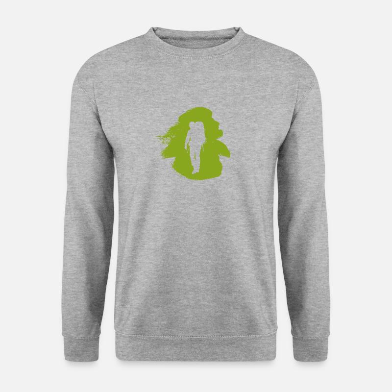 Rucksack Backpacking Pilger - Unisex Pullover - Weißgrau meliert