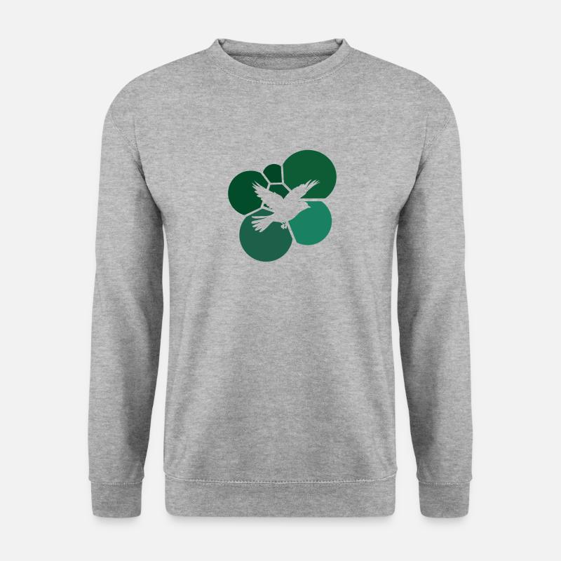 Tier Birds Vogel - Unisex Pullover - Weißgrau meliert