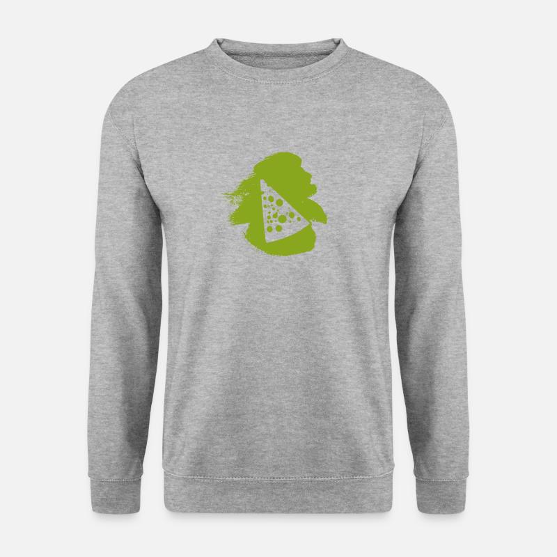 Maus Parmesan Maus - Unisex Pullover - Weißgrau meliert