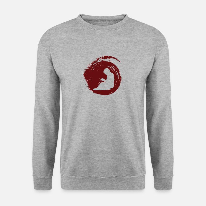 Nähen Faden Crochet - Unisex Pullover - Weißgrau meliert
