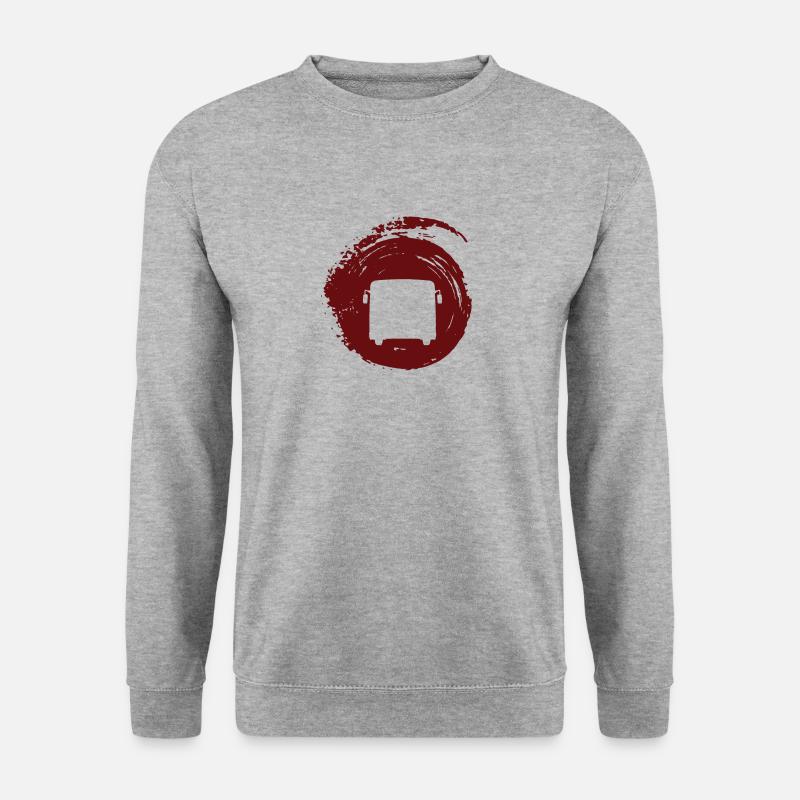 Busfahren Schulbus Busfahren - Unisex Pullover - Weißgrau meliert