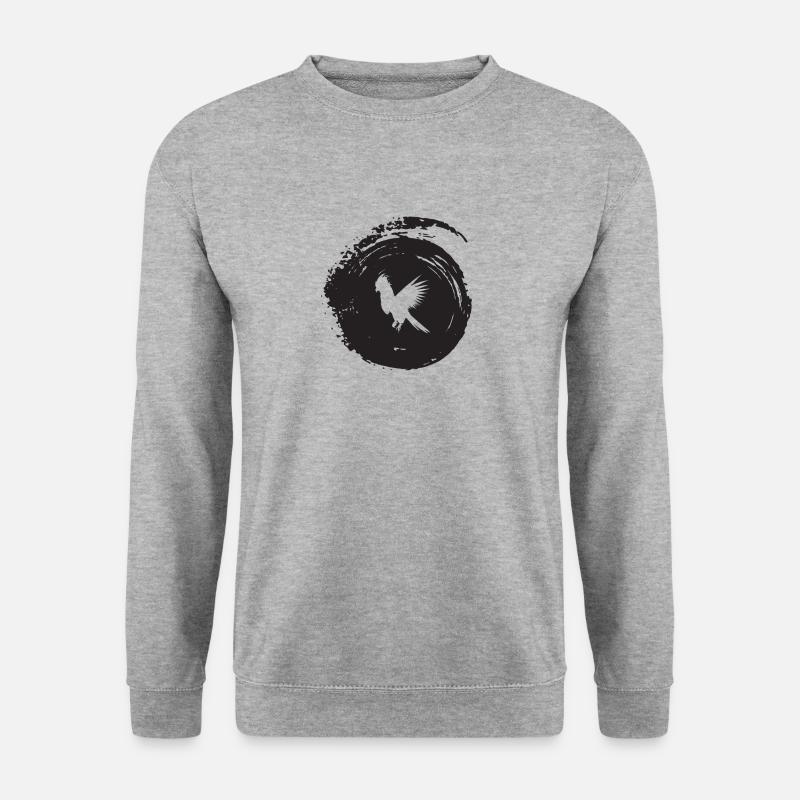 Papagei Papagei Kakadu - Unisex Pullover - Weißgrau meliert
