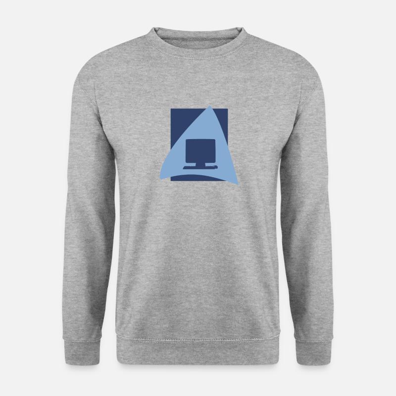 PC Informatik Informatik - Unisex Pullover - Weißgrau meliert