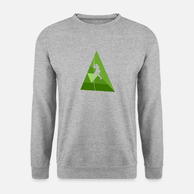 Seilklettern Seilklettern Felsklettern - Unisex Pullover - Weißgrau meliert