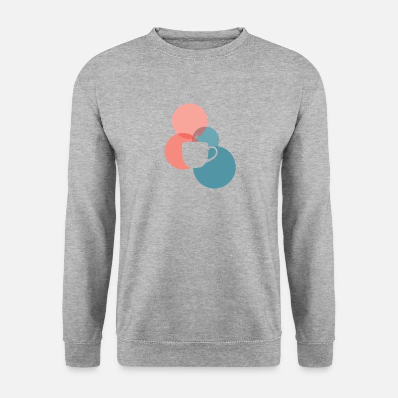 Kaffeebohne Kaffee Kaffeetasse - Unisex Pullover - Weißgrau meliert