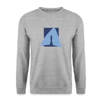 Échiquier Évêque Évêque - Sweat-shirt Unisexe - gris chiné - Devant - Alina (178cm) & Michal (187cm)
