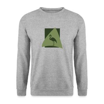 Flamingos Flamingo Flamenco Flamingos - Unisex Sweatshirt - salt & pepper - Front - Alina (178cm) & Michal (187cm)