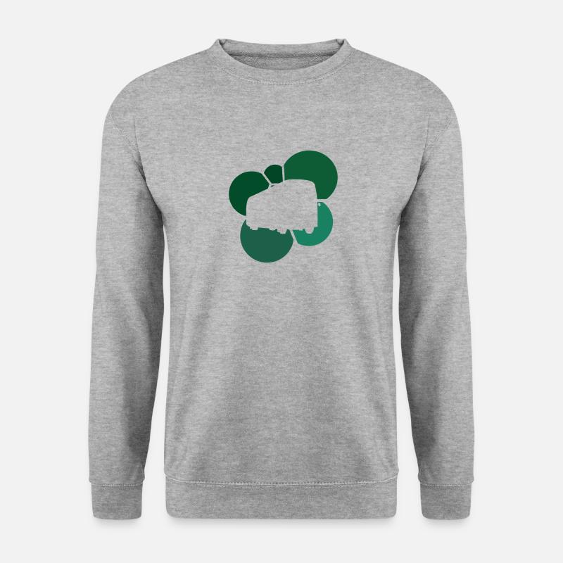 Bus Schulbus Bus - Unisex Pullover - Weißgrau meliert