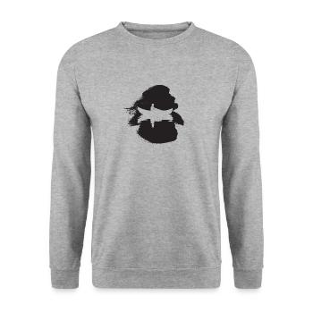 Kajak Rudern Paddeln - Unisex Pullover - Weißgrau meliert - Vorne - Alina (178cm) & Michal (187cm)