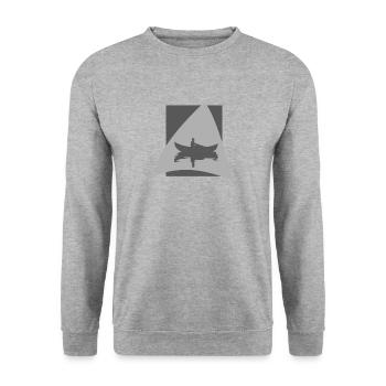 Kajak Ruder Rudern - Unisex Pullover - Weißgrau meliert - Vorne - Alina (178cm) & Michal (187cm)