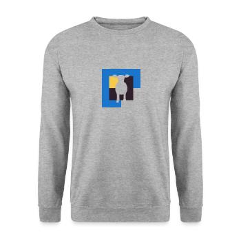 Vache Agriculture Agriculture - Sweat-shirt Unisexe - gris chiné - Devant - Alina (178cm) & Michal (187cm)