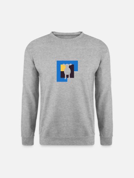Kuh Landwirtschaft Landwirtschaft - Unisex Pullover - Weißgrau meliert