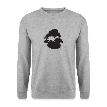 Fairy Tales Cryptozoology Fairy Tales - Unisex Sweatshirt - salt & pepper - Front - Alina (178cm) & Michal (187cm)