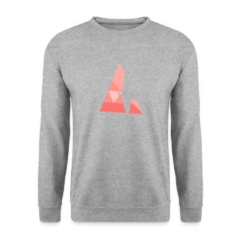 Seilklettern Bergsteigen Klettern - Unisex Pullover - Weißgrau meliert - Vorne - Alina (178cm) & Michal (187cm)