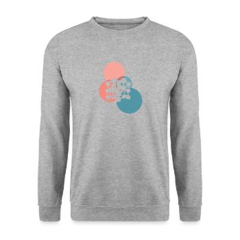 Cryptocurrency Blockchain Cryptocurrency - Unisex Sweatshirt - salt & pepper - Front - Alina (178cm) & Michal (187cm)