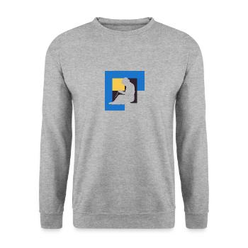 Crochet Needle Knitting - Unisex Sweatshirt - salt & pepper - Front - Alina (178cm) & Michal (187cm)