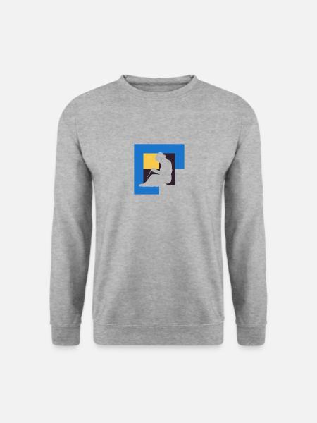 Crochet Needle Knitting - Unisex Sweatshirt - salt & pepper