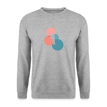 Backpacking Hiking Pilgrims - Unisex Sweatshirt - salt & pepper - Front - Alina (178cm) & Michal (187cm)