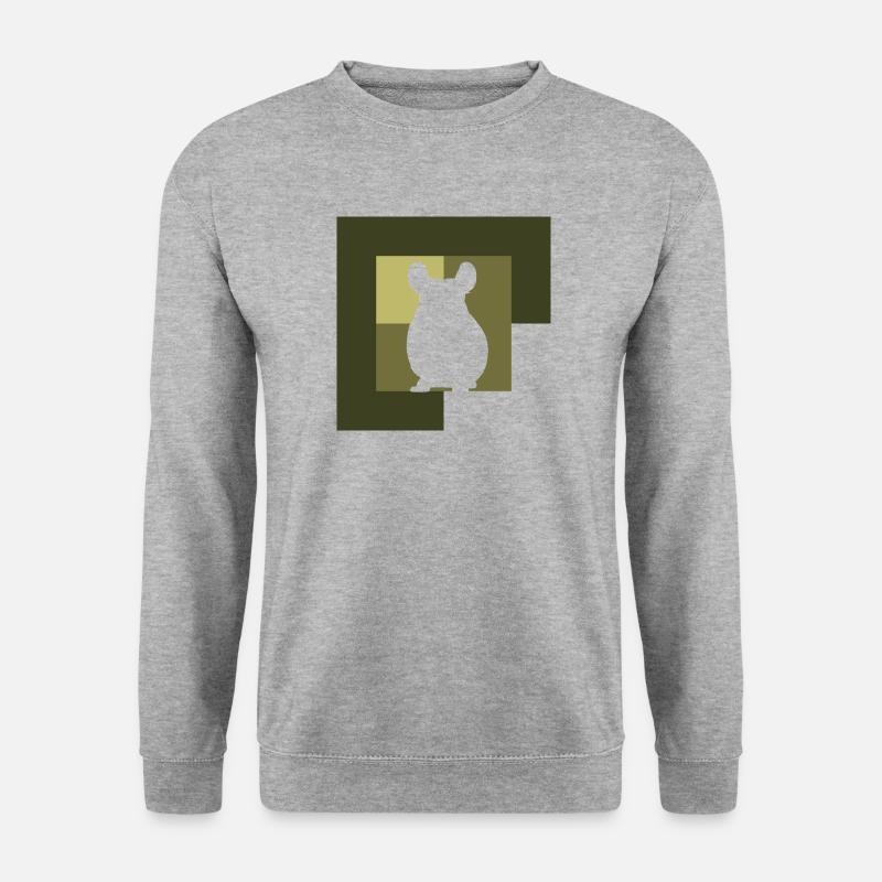 Chinchilla Maus Chinchilla - Unisex Pullover - Weißgrau meliert