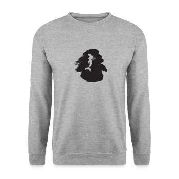 Mythical creature Marina - Unisex Sweatshirt - salt & pepper - Front - Alina (178cm) & Michal (187cm)