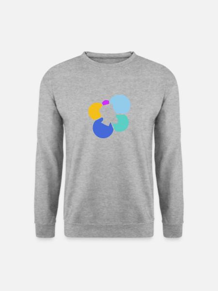 Gesichtsbehaarung Hipster - Unisex Pullover - Weißgrau meliert