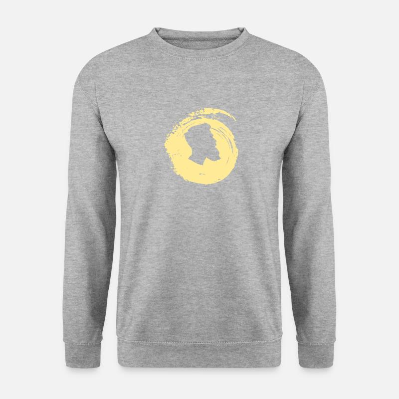 Bart Schnurrbart Gesichtsbehaarung - Unisex Pullover - Weißgrau meliert