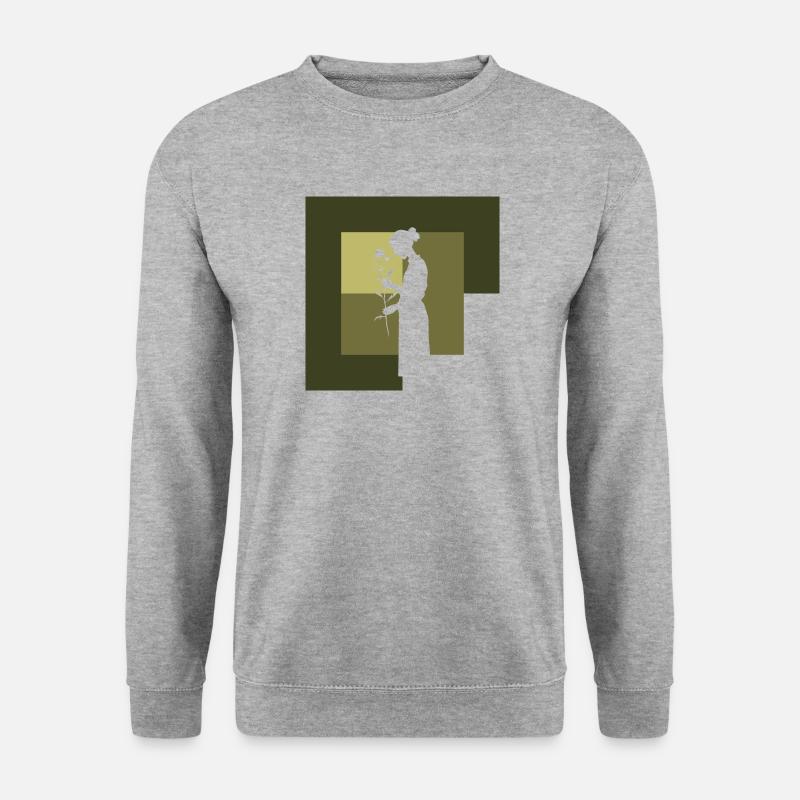 Florist Floristik - Unisex Pullover - Weißgrau meliert