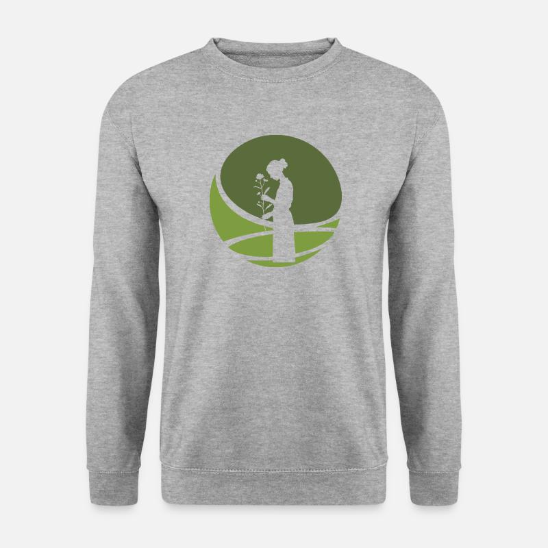 Blumenstrau Floristik - Unisex Pullover - Weißgrau meliert