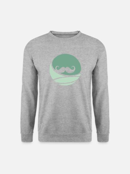 Schnurrbart Gesichtsbehaarung November - Unisex Pullover - Weißgrau meliert