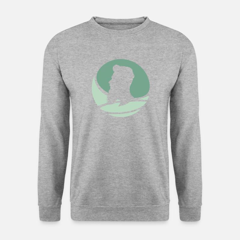 Gesichtsbehaarung - Unisex Pullover - Weißgrau meliert