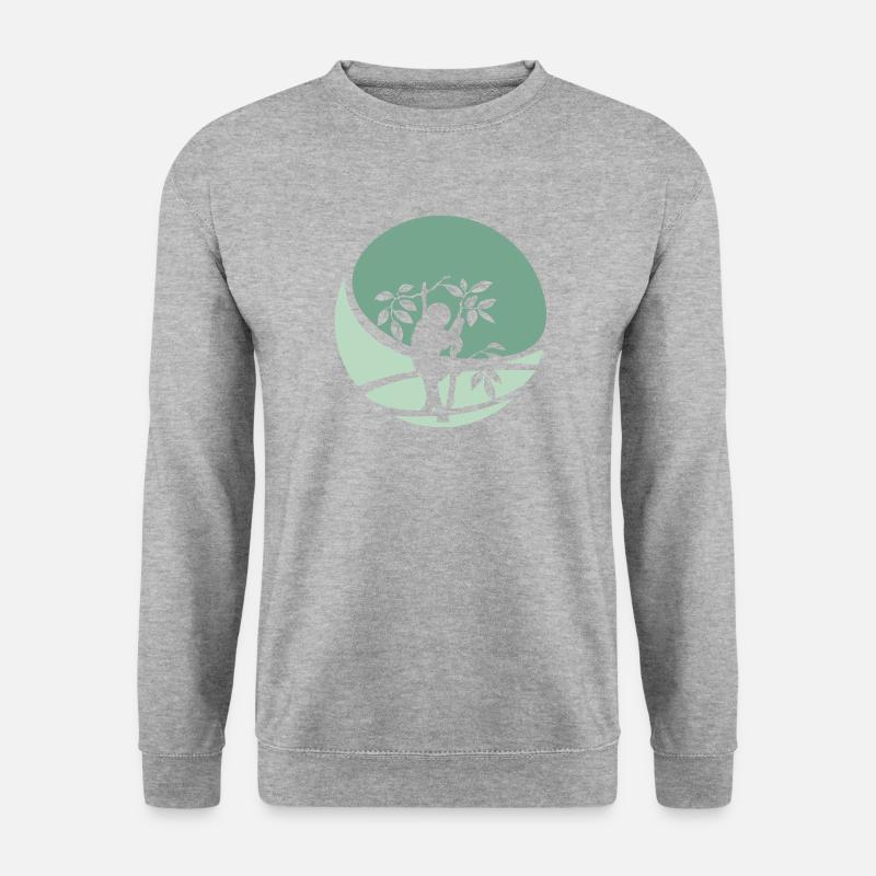 Faultier Rest Faul - Unisex Pullover - Weißgrau meliert