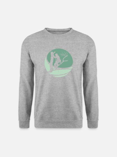 Kletterer Aufstieg Klettern - Unisex Pullover - Weißgrau meliert