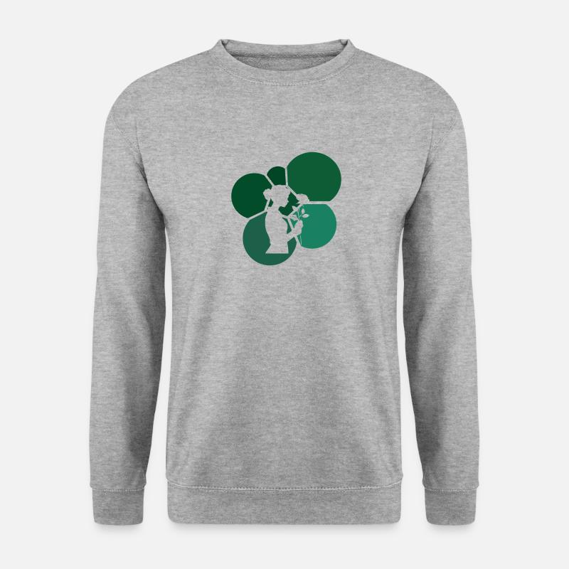 Florist Botanisch - Unisex Pullover - Weißgrau meliert
