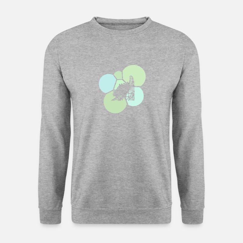 Achterbahn Maßkrug Rummel - Unisex Pullover - Weißgrau meliert