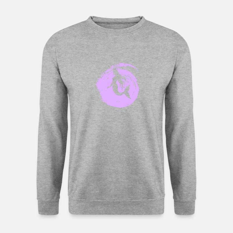 Fabelwesen Flosse - Unisex Pullover - Weißgrau meliert