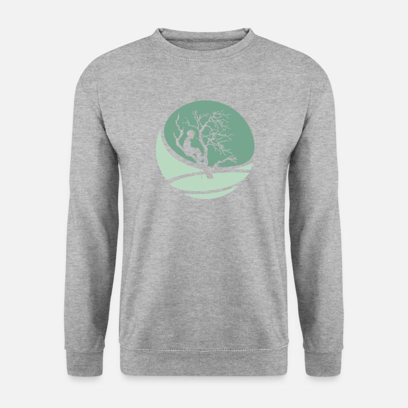 Baumklettern Steigeisen - Unisex Pullover - Weißgrau meliert
