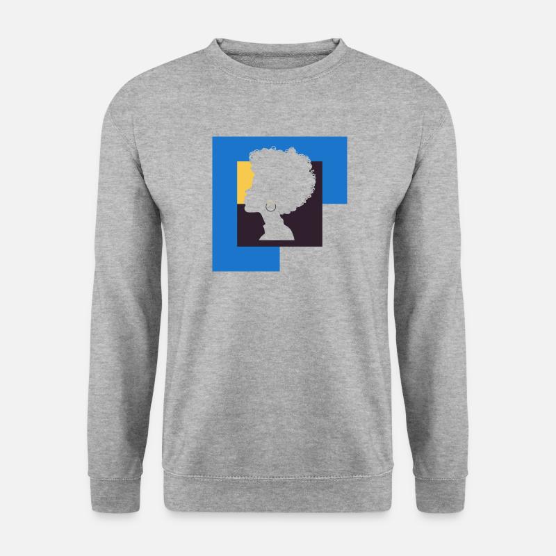 Funky Afro Beat 70s - Unisex Pullover - Weißgrau meliert