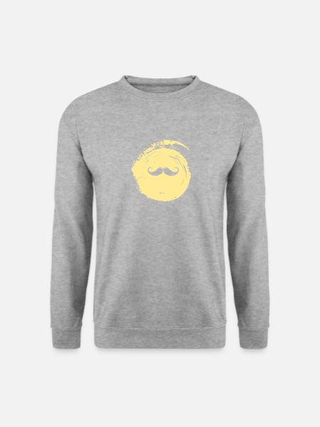 Gesichtsbehaarung Bart Baertig - Unisex Pullover - Weißgrau meliert