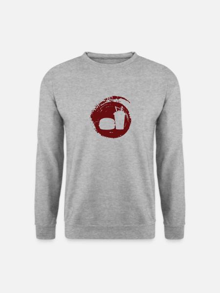 Imbisswagen Mahlzeit Burger - Unisex Pullover - Weißgrau meliert