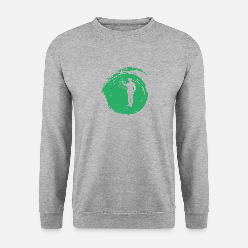 Richter Absatz - Unisex Pullover - Weißgrau meliert